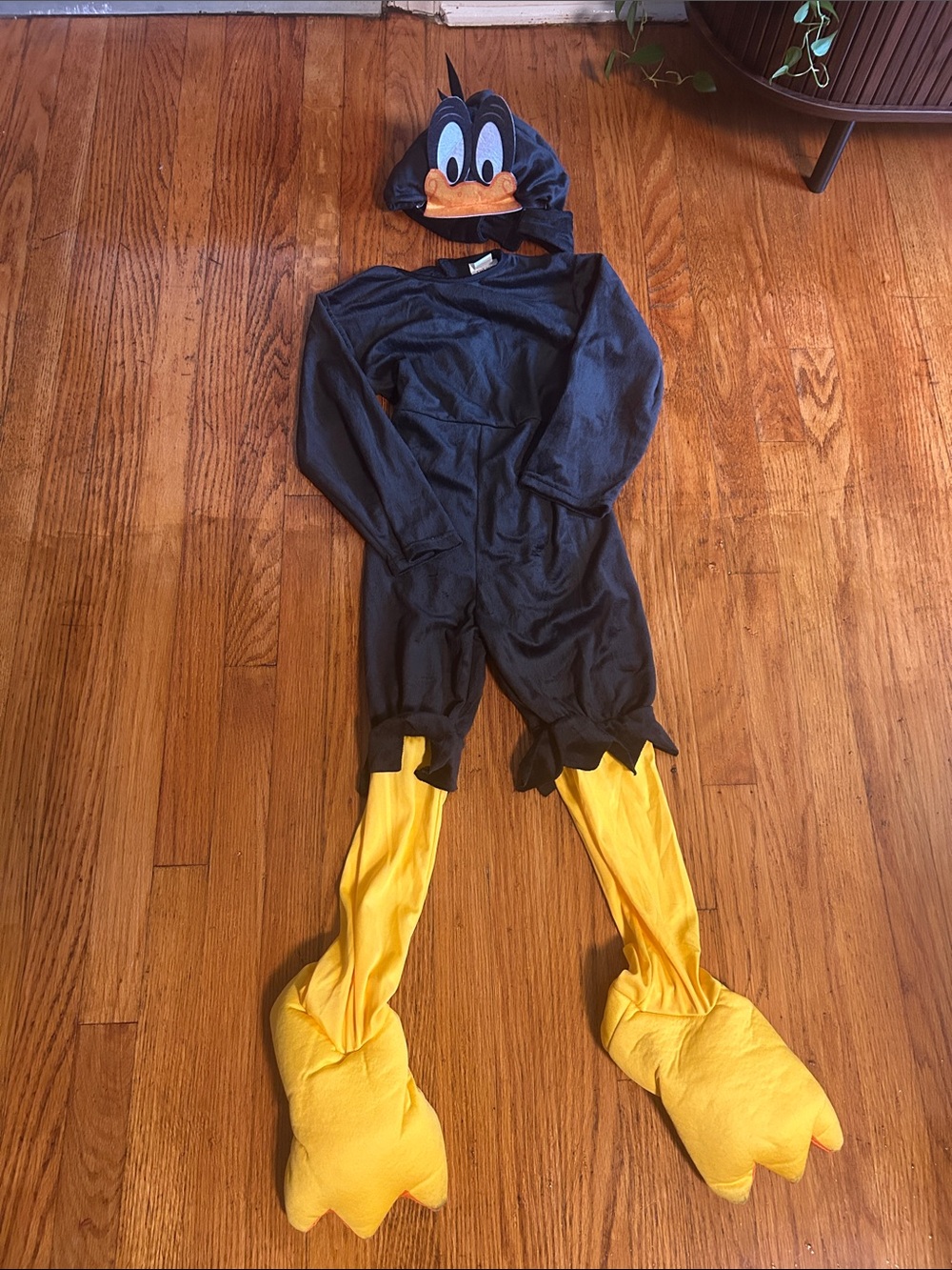 Warner Bros. Black and Yellow Daffy Duck Kids One-Piece